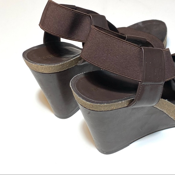 BCBGeneration Brown Wedge Sandal Size 7.5 - Picture 7 of 10